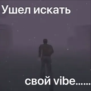 🤩 Ушел искать
свой vibe...... atmosfera, perso, ricerca, uomo, solitudine whatsapp sticker