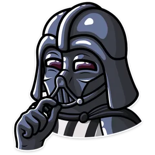 😏 Darth Vader Star Wars darth vader, star wars, film, psst, cisza, postać, imperium galaktyczne telegram sticker