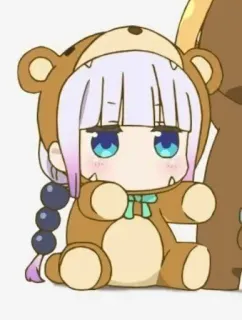 ❤️ Kanna Kamui Miss Kobayashi's Dragon Maid Anime, Manga, Lindo, Kanna, Dragon Maid, Kawaii, Chibi whatsapp sticker