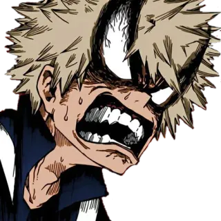 😠 Bakugo My Hero Academia Anime, Manga, Arrabbiato, Shonen, Esplosione, My Hero Academia whatsapp sticker