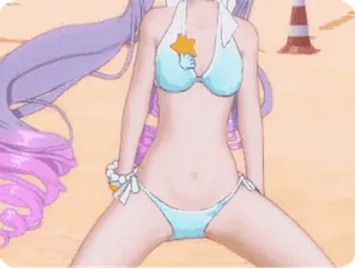 🥵 Anime, Bikini, Plaża, Lato, Dziewczyna, Kreskówka telegram sticker