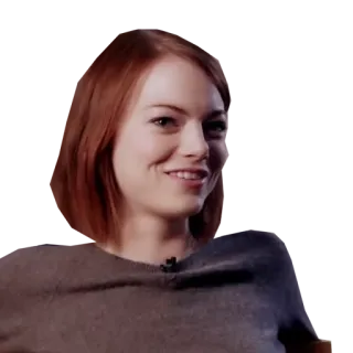 😂 Emma Stone 여배우, 유명인, 여자, 인물사진 telegram sticker