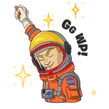 😣 astronaut, space, stars, explorer telegram sticker