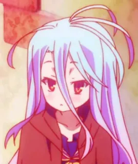 😐 Shiro No Game No Life Anime, Shiro, No Game No Life, Dễ thương, Manga, Cô gái whatsapp sticker
