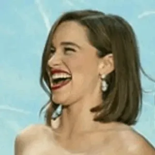 😂 mujer, actriz, sonrisa, retrato, feliz whatsapp sticker