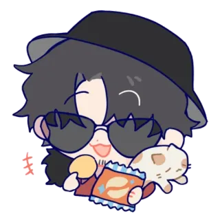 🤗 kucing, keripik, makanan, topi, kacamata, camilan telegram sticker