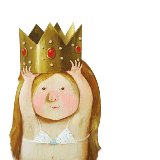 👸 Мультфильм, Корона, Персонаж, Женщина, Бикини whatsapp sticker