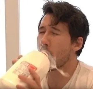 🔞 homme, boire, lait, récipient, nourriture, produits laitiers, liquide telegram sticker