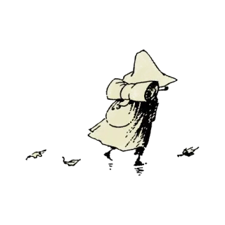 ✉️ Snufkin Moomins moomins, snufkin, adventure, cartoon, travel, character telegram sticker