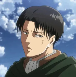 🏹 Levi Ackerman Attack on Titan Anime, Manga, Levi, Ackerman, Atak Tytanów, Postać telegram sticker