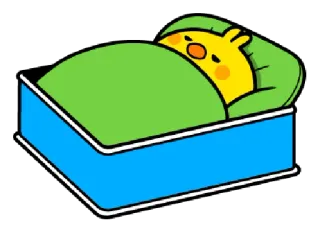 😴 somnolent, lit, dormir, dessin animé, mignon, repos, fatigué, bonne nuit whatsapp sticker
