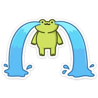 😭 katak, menangis, air mata, sedih, kartun, stiker, meme whatsapp sticker