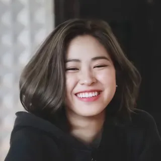 🖤 女性, ポートレート, 笑顔, 人, 幸せ, 陽気, 女の子 whatsapp sticker