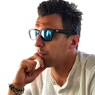 😎 homem, óculos de sol, retrato, pessoa telegram sticker