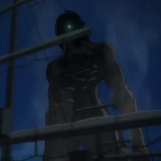 😮 Eren Yeager Attack on Titan Anime, Titan, L'Attaque des Titans, Eren Jäger, Violence, Monstre, Militaire whatsapp sticker
