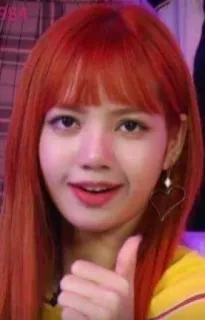 👍 Lisa K-pop, cantora, Lisa, Blackpink whatsapp sticker