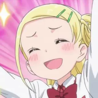 🤗 anime, girl, happy, cheerful, cute, cartoon telegram sticker