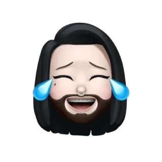 ☠️ Emoji, Menangis, Wajah, Emosional, Meme, Ekspresi, Kartun, Lucu whatsapp sticker
