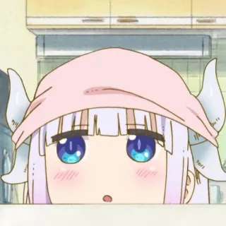 😯 Kanna Kamui Miss Kobayashi's Dragon Maid anime, kanna, cute, dragon, miss kobayashi's dragon maid, anime girl telegram sticker