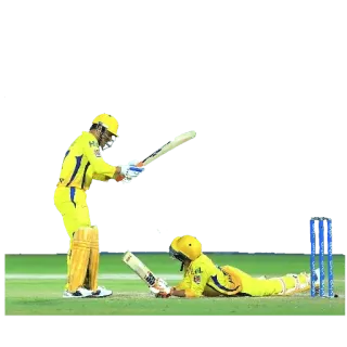 😍 Cricket, Sport, Schlagmann, Wicket, Spiel, Chennai Super Kings whatsapp sticker