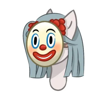 🤡 Clown, Masker, Pony, Cartoon telegram sticker