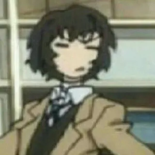 🥠 Dazai Osamu Bungou Stray Dogs anime, character, dazai osamu, bungou stray dogs, cartoon telegram sticker