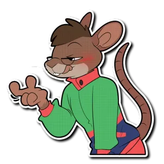 😘 антропоморфный, мышь, мультфильм, персонаж, животное, наклейка telegram sticker