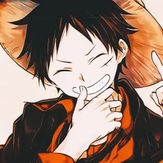 ❗️ Monkey D. Luffy One Piece Anime, Cartoon, One Piece, Monkey D. Luffy, Piraat, Strohoed telegram sticker