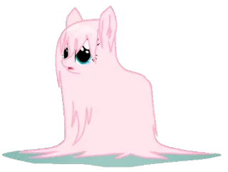 💦 Kucyk, Kreskówka, Różowy, Smutny telegram sticker