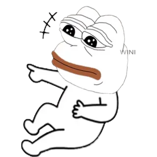 🐸 Pepe the Frog 表情包, 青蛙, 佩佩, 网络迷因, 卡通, 悲伤 telegram sticker