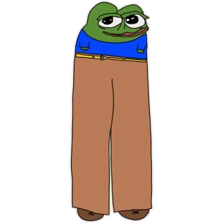 👖 Pepe the Frog Meme, Pepe de kikker, Cartoon kikker telegram sticker