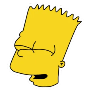 😄 Bart Simpson The Simpsons Bart Simpson, The Simpsons, cartoon, sticker, funny, character telegram sticker