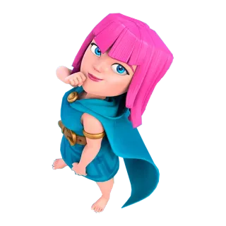 ⛓ Archer Queen archer, reine, dessin animé, personnage, cheveux roses, jeu whatsapp sticker