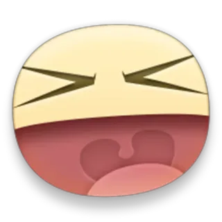 😆 Emoji, Gezicht, Schok, Emotie, Geel whatsapp sticker