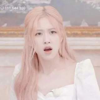 😲 Rose K-pop, cantora, expressão facial, mulher, celebridade, rosa, menina telegram sticker