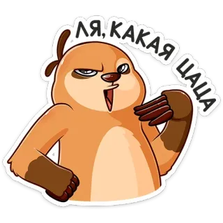 😐 ЛЯ,КАКАЯ ЦАЦА cartoon, sloth, cute, animal telegram sticker