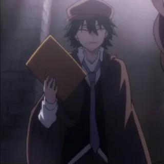 🥀 Rampo Edogawa Bungou Stray Dogs anime, detective, book, Rampo Edogawa, Bungou Stray Dogs telegram sticker