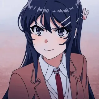 😡 Mai Sakurajima Rascal Does Not Dream of Bunny Girl Senpai 动漫, 兔女郎学姐, 樱岛麻衣, 动漫女孩, 制服 telegram sticker