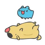 🤪 cat, dog, cute, sleeping, happy, animal, pet, cartoon telegram sticker