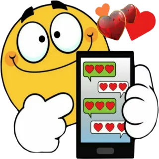❤ 絵文字, 愛, ハート, 電話, ロマンス telegram sticker