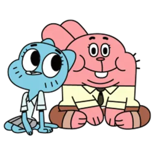 👫 Gumball Watterson The Amazing World of Gumball Cartoon, Familie, Tiere, Animiert, Comedy telegram sticker