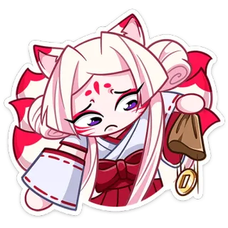 🙁 Anime, Manga, Fille renard, Kemonomimi, Triste, Mignon telegram sticker