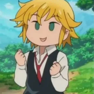 🐶 Meliodas Seven Deadly Sins anime, cartoon, meliodas, seven deadly sins, chibi telegram sticker