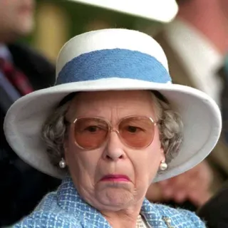 🤷‍♂ Queen Elizabeth II королева елизавета, королева, елизавета, королевская семья, монарх, великобритания telegram sticker
