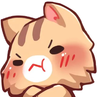 😾 gato, lindo, enojado, sticker, dibujo, emoji, animal telegram sticker