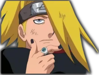 🤔 Deidara Naruto 애니메이션, 만화, 데이다라, 나루토, 아카츠키 telegram sticker