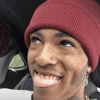🖤 XXXTentacion rapper, muziek, xxxtentacion, portret, gezicht, hoed telegram sticker