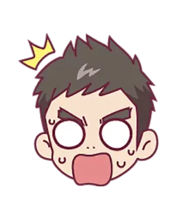 😱 Cartoon, Geschokt, Verrassing, Anime, Uitroep, Personage telegram sticker