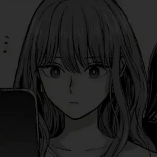 🖤 Ragazza anime, Manga, Cartone animato, Ritratto, Personaggio telegram sticker
