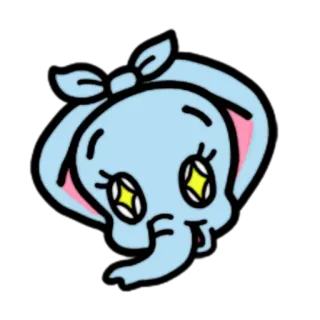 🤩 Dumbo 코끼리, 디즈니, 귀여운, 만화, 덤보, 동물 telegram sticker